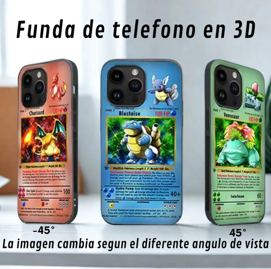 Funda Pokémon Retro 3D